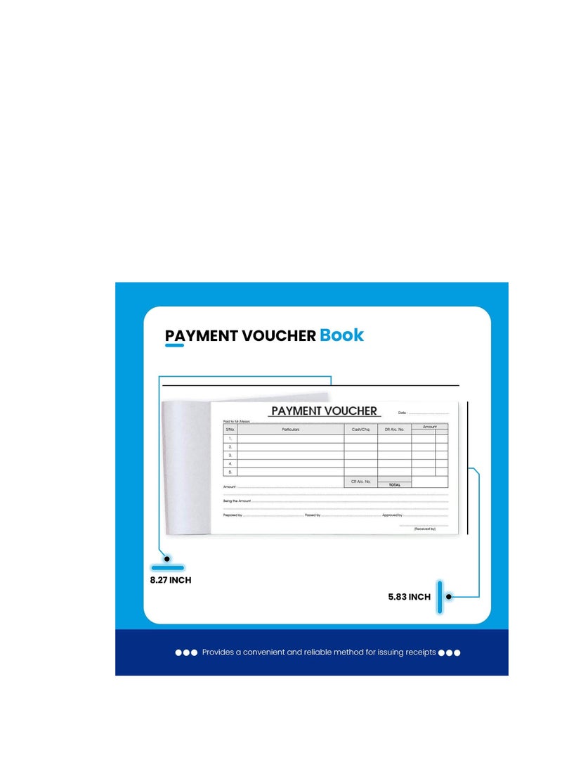 Terabyte Pack of 10  Payment Voucher Book | 50 Receipt sheets per Book | for Shops, Small Business, Home, Offices Supplies | (A5) - Image 3